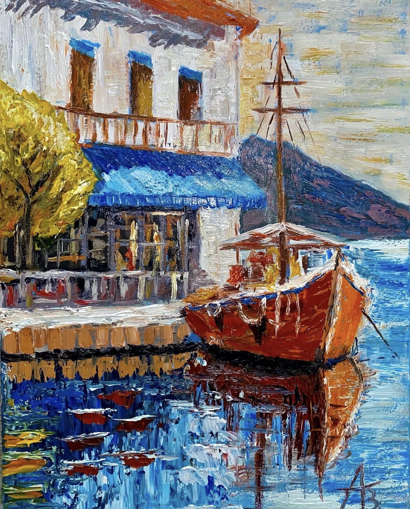 Harbour — Oil on Canvas